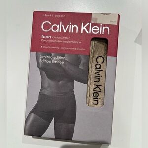 Calvin Klein icon cotton strech Men Microfiber trunk gold limited edition